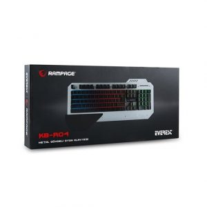 Rampage KB-R04 Siyah USB Aydınlatmalı Oyuncu Q Multimedia Klavye